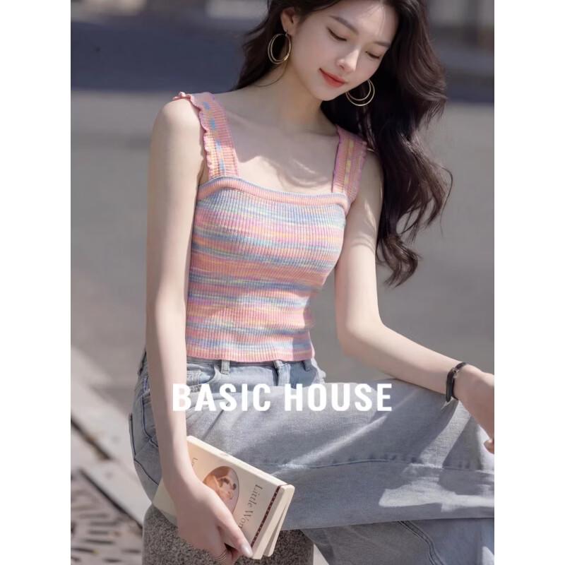 Basic House Women s Striped Wool Blend Camisole L