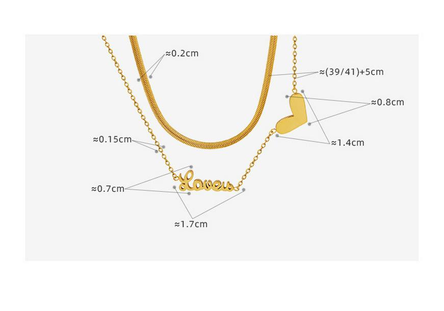European Double Layer Heart Necklace for Women - Trendy Spicy Girl Clavicle Chain
