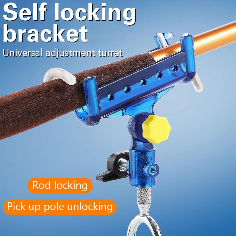 360Degree Rotatable Adjustable Fishing Rod Holders Self-Locking Fish Pole Bracket Ground Bank Fishing Rod Rack Stand Fish Pole Holder