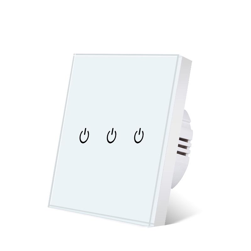 Europäischer Standard Gehärtetes Glas Intelligentes Touch-Wandschalterpanel
