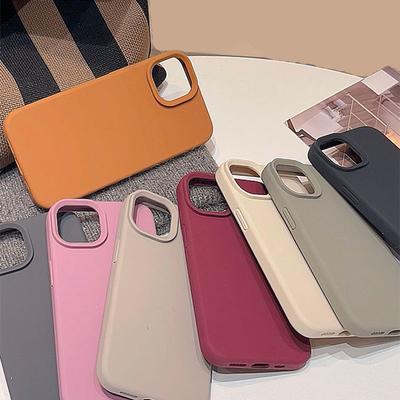 Stilig Apple 16 Pro Max-deksel Flytende silikon iPhone 15pro max Linse Full Dekning iPhone 14 Sklisikkert 13 Ensfarvet Smussavvisende Beskyttelsesdeksel