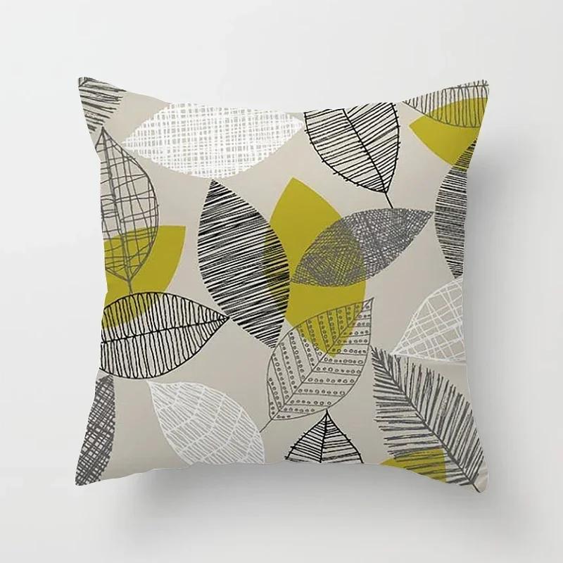 Multicolored Geometric Patterns Double-sided Printed Pillow Cover Short Plush Suitable Living Rooms Sofas Throw Cushion Cover
