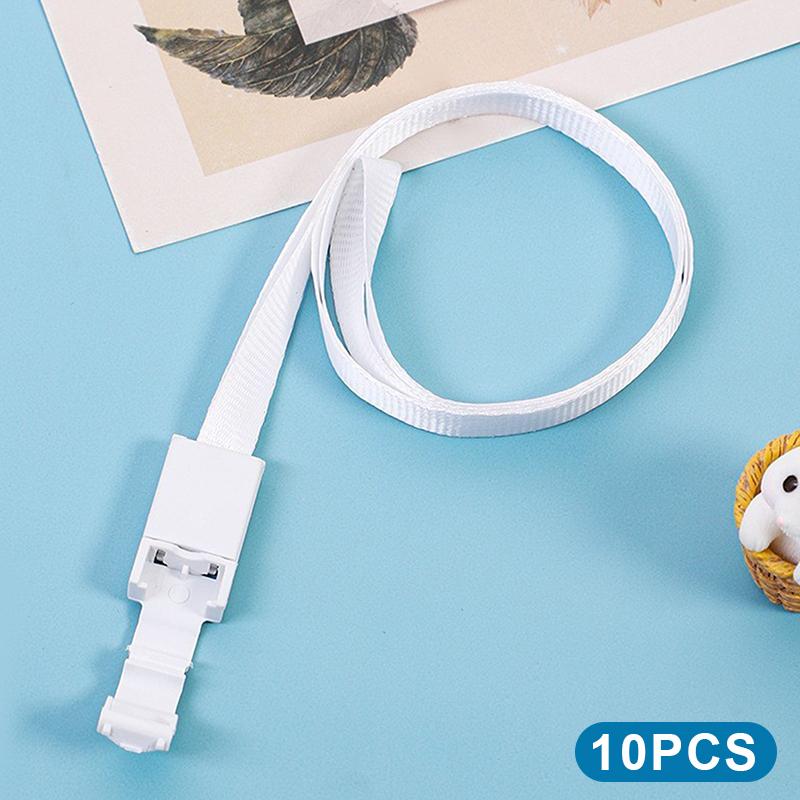 10Pcs New Plastic Card Sleeves With Lanyard Transparent Id Card Protective Cover Student Id Bus Card Holder