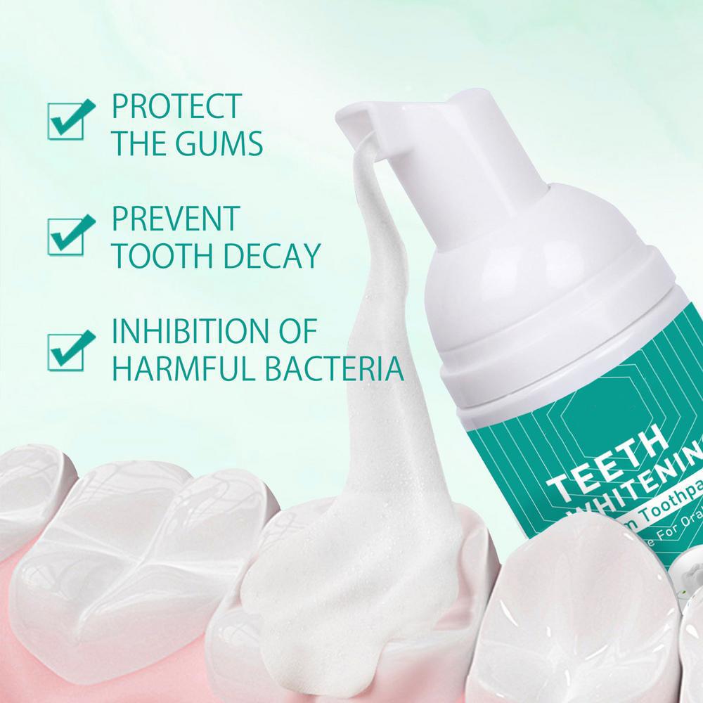 60ml Teeth Whitening Foam Toothpaste Powerful Whitening Without Sensitivity Safe And Effective On Oral Health Original Formula