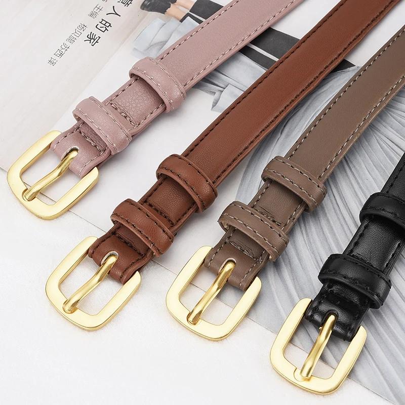 Ceinture tendance pour femme, version coréenne simple, ceinture de pantalon coupe-vent noire