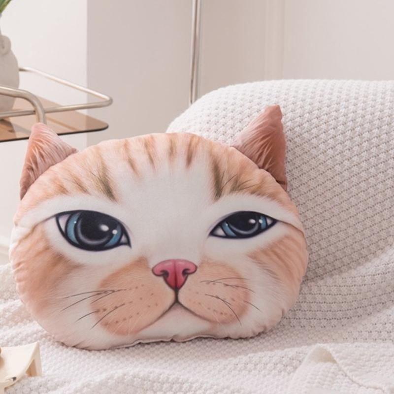 Realistic 3D Printed Dog Pillow Comfortable and Durability Plush Velvet Cushion for Animal Lover Optional Prints