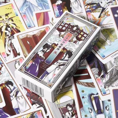 12.5*6cm Japanese Myth Tarot Deck Cards Read Future Tarot Deck Card Game 78 Pcs Cards with Velvet Tarot Bag for Beginners