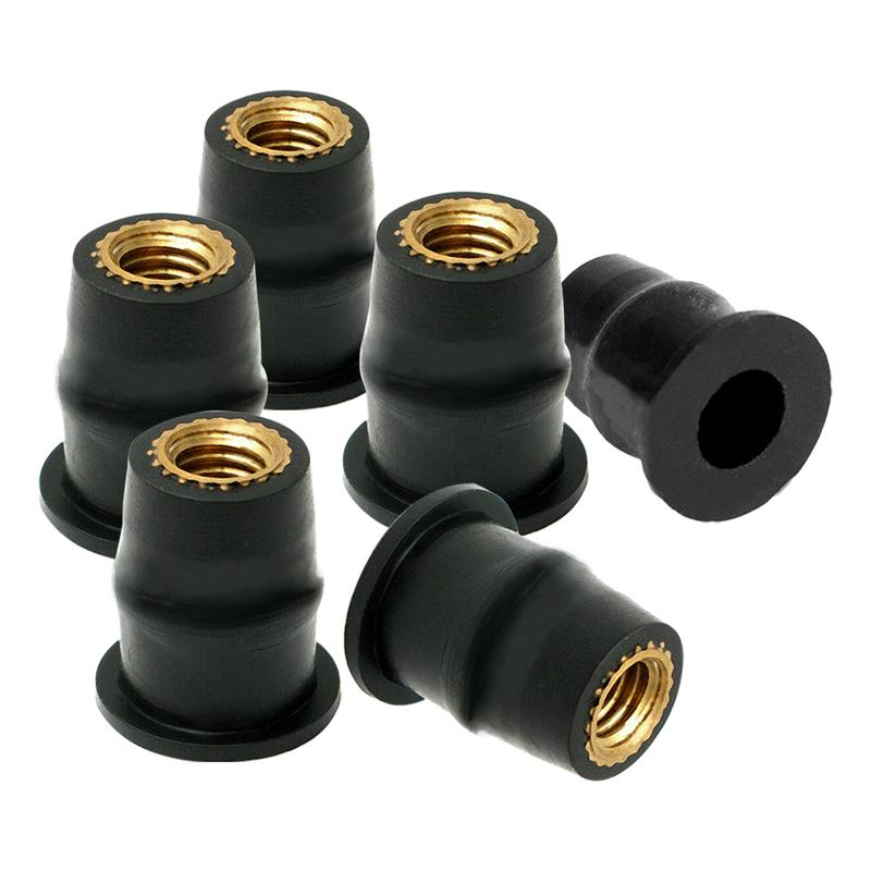 10/30 STÜCKE M5 M6 Motorrad Windschutzscheibe Schrauben Metrisch Gummi Spreizmutter Befestigungselement Für Honda Suzuki Yamaha Kawasaki