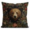 Cute Raccoon Pillow Cover Mushroom Forest Cushion Case Woodland Animal Decor Nature Lover Gift