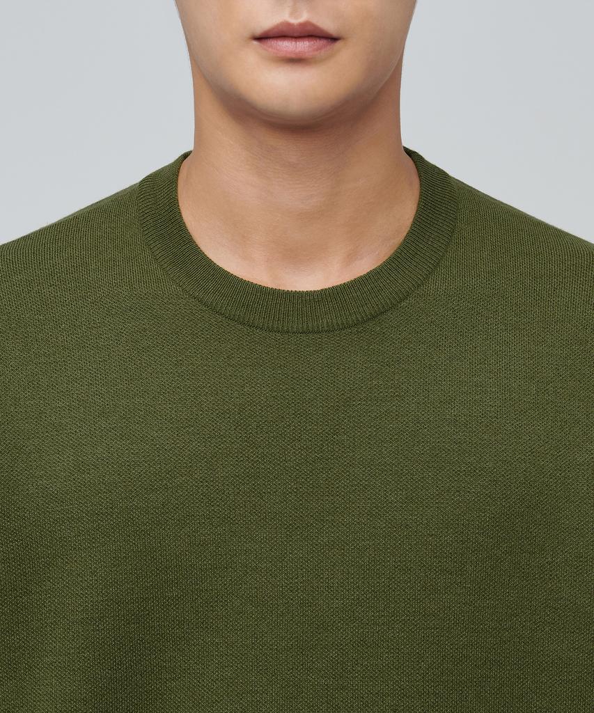 Musinsa Standard Minimal Crew Neck Knit [Avocado]