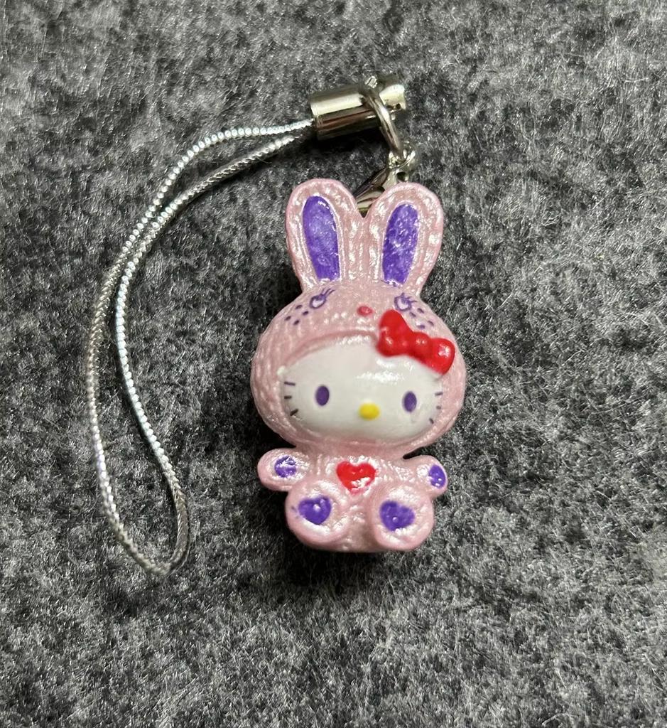 kawaii Hello Kitty Toy Pendant Cute Cat Phone Case Decorative Necklace Pendant Kawaii Women Accessories Festival Gifts