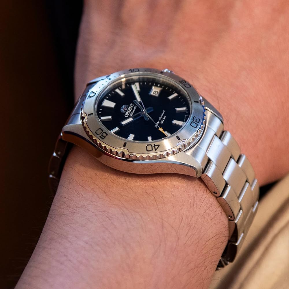 Orient Mako 40 Automatic Diver's Watch, Men's, Black, RN-AC0Q01B, with Japanese Manufacturer's Warranty