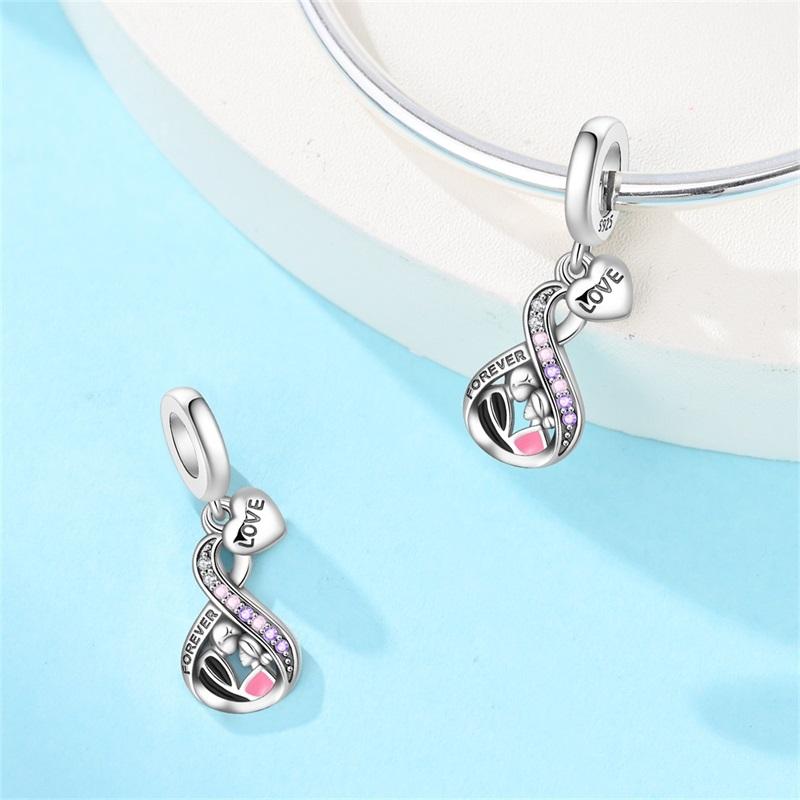 Wedding Charm Series Copper Couple Kiss Crown Pendant Fit 4Mm Hole Diameter Charms Bracelets Women Diy Jewelry Gift