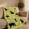 FloralBlackCat Throw Short Plush Throw Blanket Soft Skin-Friendly Multi-Scene Home Office