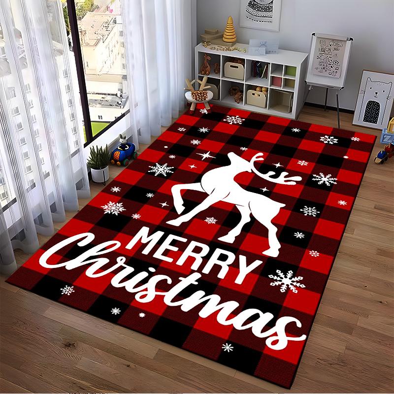 Cat and Mouse Print Flannel Non-Slip Carpet for Parties, Suitable for Living Rooms, Home Decor, Gifts