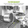 Haskoss 4-częściowy zamienny koszyk filtra do kawy 51 mm do ekspresu do espresso DeLonghi Portafilter bez dna