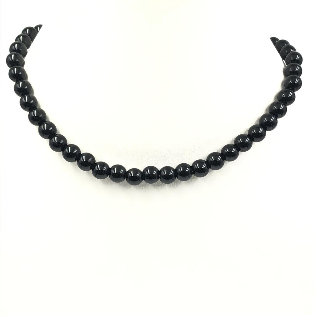 8mm Prírodný Čierny Turmalín Drahokam Okrúhle Korálky Šperky Ručne Vyrábaný Čierny Kameň Náhrdelník 17-20" Pekné Korálky Choker Pre Ženy 8BN-95