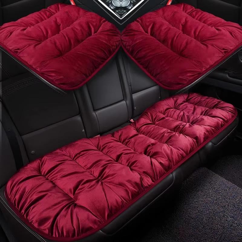 כיסוי מושב רכב חורפי עם משענת גב חם מונע החלקה כרית מושב רכב מגן כיסא אוניברסלי עבור רכב שטח טנדר סדאן