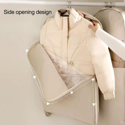 Dust Cover Clothes Bag with Transparent Window Zipper Closure Large Capacity Space Saving