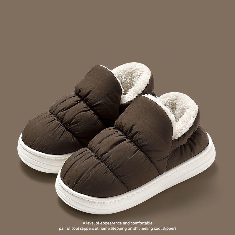 Winter Warm Thick Furry Women Ankle Boots Indoor Plush Slippers Ladies Men Outside Home Cotton Shoes