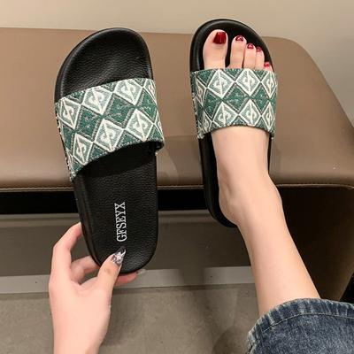 35-44 yards stor storlek damskor sommar nya tofflor med ett ord dam yttre slitage bekväm tjock sula enkel sandal toffel
