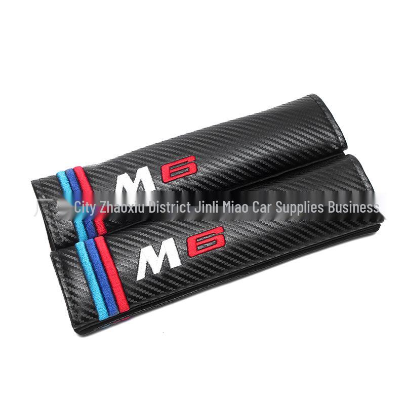 Thickened Carbon Fiber Car Seat Belt Shoulder Pad Cover for 35 & M Series