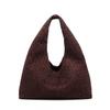 Borsa Tote Tessuta in Camoscio da Donna Grande Morbida in Pelle a Spalla Con Magnete per Pendolarismo Quotidiano Uso Casual