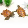 1Pcs Stylish Aquarium Ornament Polyresin Turtle Tortoise Artificial Garden Fish Tank Yellow Turtle Home Decoration Supply