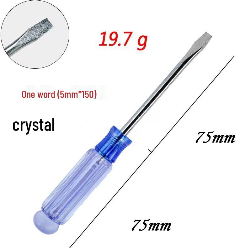 Crystal Clear Magnetic Screwdriver Set - Red: 10, Blue: 1, Hardened 3.0mm, 5.0mm, 6.0mm Phillips & Slotted