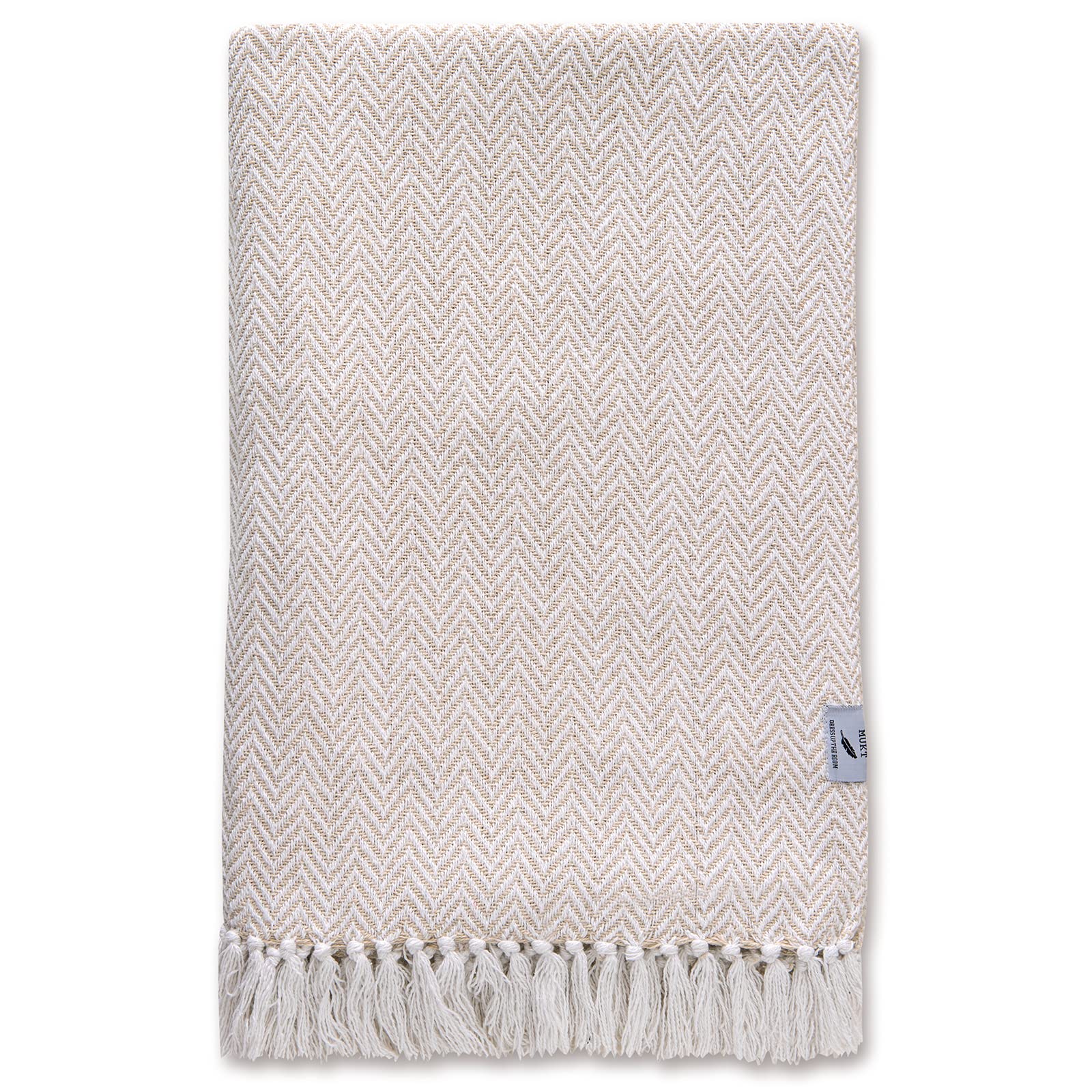 

POSH LIVING MUKT Multi-Cover, Ivory Herringbone, 53426