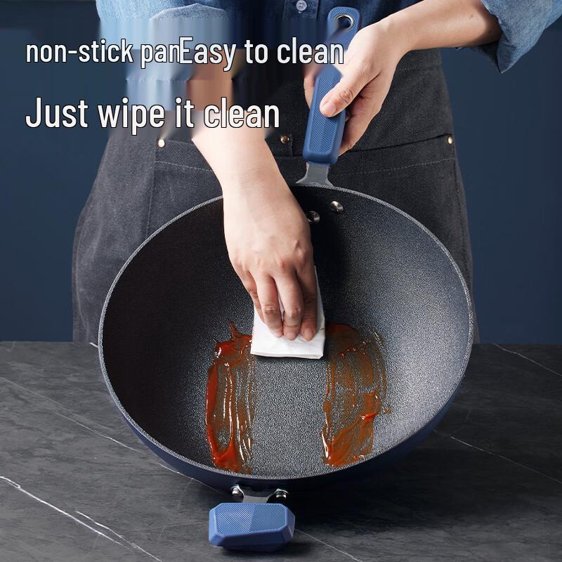 Chui Da Huang 30cm Deep Blue Non-stick Wok
