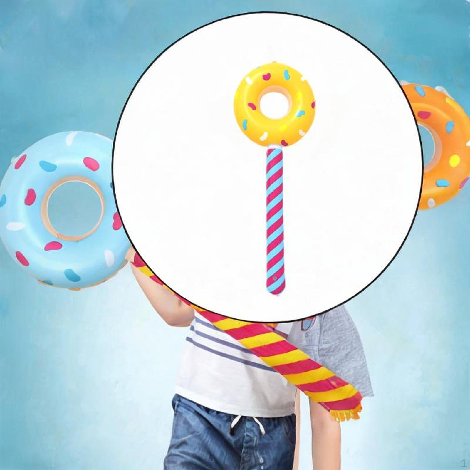 

Inflatable Donut Stick ,Candy Birthday Party Decoration Shape Balloon жовтий