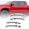 FZJDSD 4Pcs Chrome Door Handle Cover Trim with 2 Smartkey Button Auto Sensor Holes Compatible with Chevy Silverado 1500 2500HD 3500HD 2019-2021