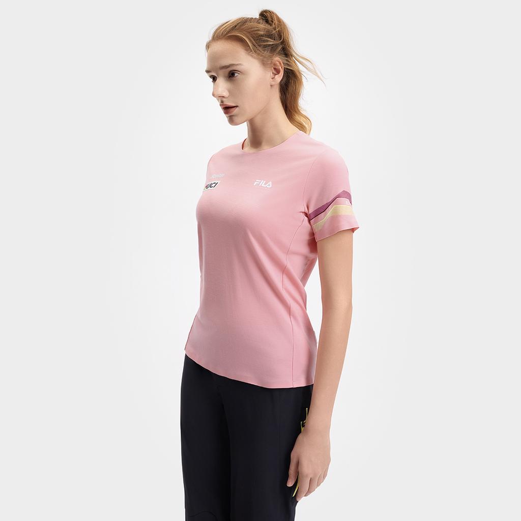 New FILA CYCLING T Shirt Women's Peony Pink A11W518102F-LP