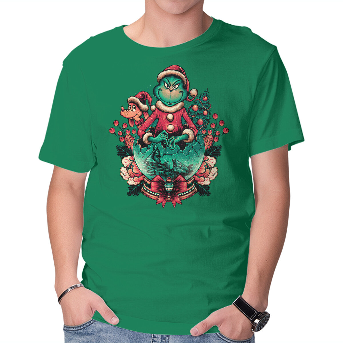 Unisex Crew Neck T-Shirt Too Grumpy For Christmas Graphic Short Sleeve Casual Tee XL