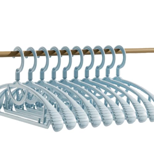 

12-Piece Set of Non-Slip Laundry Hangers for Jackets and Suits, Heavy-Duty Capacity, 360-Degree Rotating Hooks, Suitable for Wet and Dry Clothes, Mult