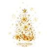Large Christmas Tree Wall Sticker Star Bow Electrostatic Sticker  Restaurants