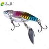 3PCS/lot  Fishing Lure Metal VIB Artificial Lures 5cm-12g-12# VIB Bait with Rotating Sequins Simulation Lure Wobbler