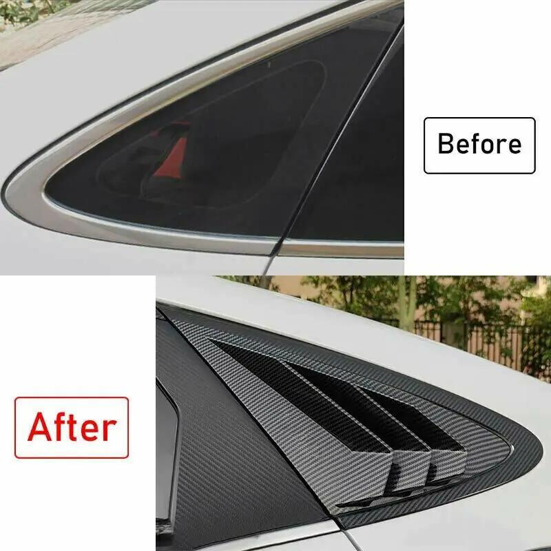 For Hyundai Sonata 2020 2025 2025 Car Rear Louver Window Side Shutter Cover Trim Sticker Vent Scoop ABS Carbon Fiber Accessories