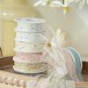 10Yards/Roll Cake Decorating DIY Lace Ribbon Elegant Gift Wrapping 2.5cm Golden Sequin Hollow Lace Bows Hair Sewing