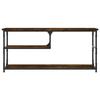 VidaXL Meuble TV chêne fumé 103x38x46,5 cm bois d'ingénierie et acier 831825