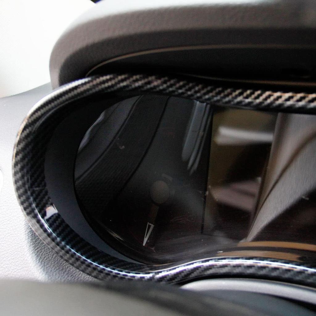 Crosselec Carbon Fiber Dashboard Meter Panel Frame Cover Trim Interior Decoration Accessories for Dodge Durango (2014-2020)