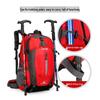 Adjustable Trekking Poles & Large Capacity Hiking Backpack with Waist Support, Multifunctional for Outdoor Camping and Mountaineering.