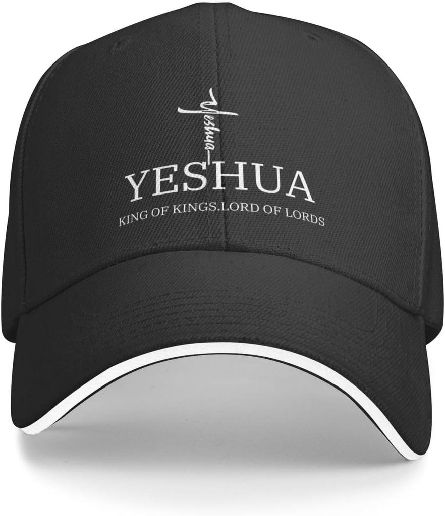 Yeshua King of Kings Lord of Lords Christian Baseball Cap Polyester Adjustable Sports Hat Unisex