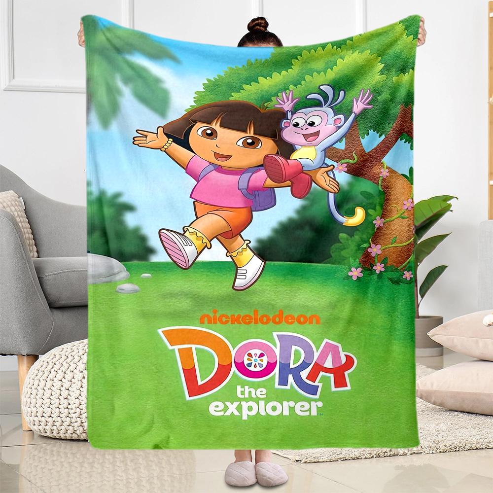 Dora Explorer Blanket Comfortable Suitable for Office Chair Seaside Bed for All Seasons Modern Suitable for Gifting Relatives and Friends