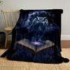 Mystical Owl with Cosmic Book print blanket soft and cozy perfect for the living room bed sofa or a nap,gift