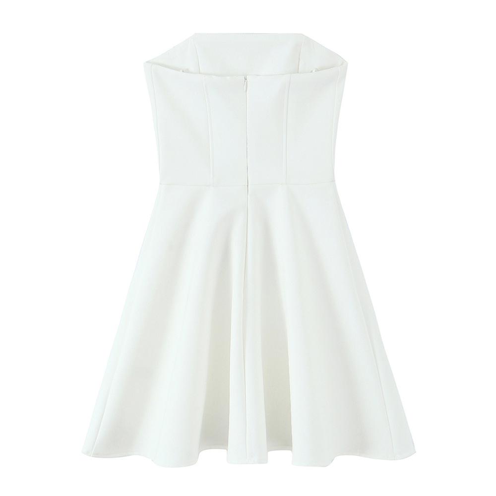 2025 Spring Women's Strapless Slim Dress: Sweet, Versatile, and Stylish