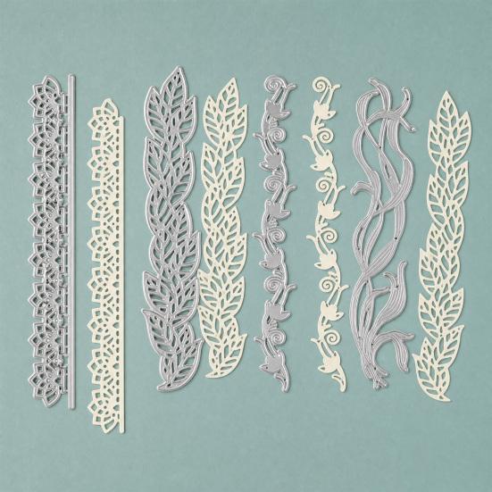 4PCS Cutter Mold, Flowers Plants And Vines Shape Cutting Dies, Sharp Carbon Steel Cut Stencils, for Scrapbooking And Card Making