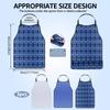 3Pcs Adult Bibs for Elderly Waterproof Dining Clothing Protectors Reusable Apron with Crumb Catcher for Special Needs