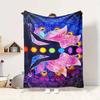 Chakra Balance Flannel Blanket Throw Blanket Soft Warm Sofa Bed Camping Car home Decor Unique Christmas Gift C9302364